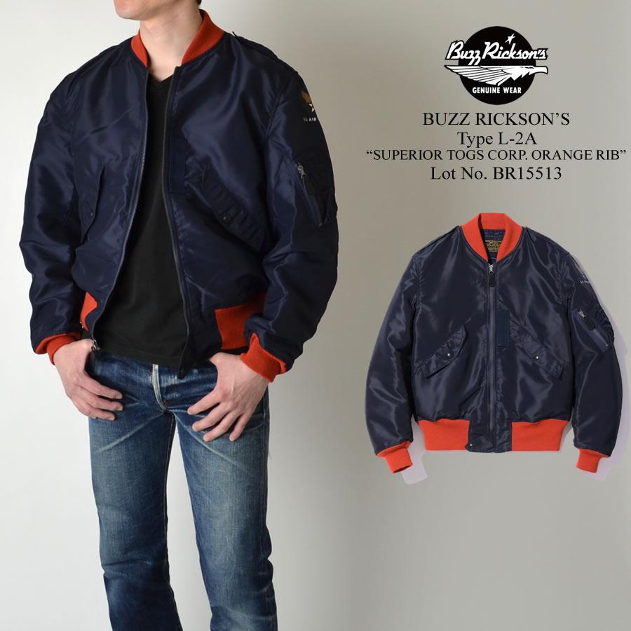 BUZZ RICKSON'S バズリクソンズ Type L-2A SUPERIOR TOGS CORP. ORANGE RIB タイプL-2A エアフォースブルー フライトジャケット BR15513｜ray-online-store｜03