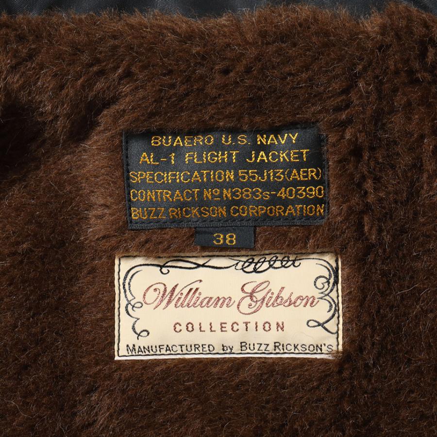 WILLIAM GIBSON COLLECTION ウイリアムギブソンコレクション TYPE BLACK AL-1 BY BUZZ RICKSON'S バズリクソンズ ブラックAL-1ジャケット BR15777の画像