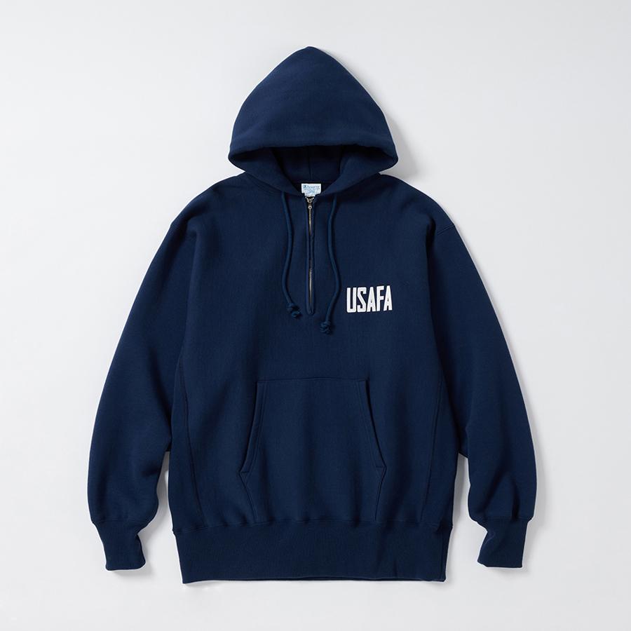 新品　25年秋冬　青単色タグ　チャンピオン　リバースウィーブ　USAFA　黒　L チャンピオン リバースウィーブ USAFA XL(C3-A119)