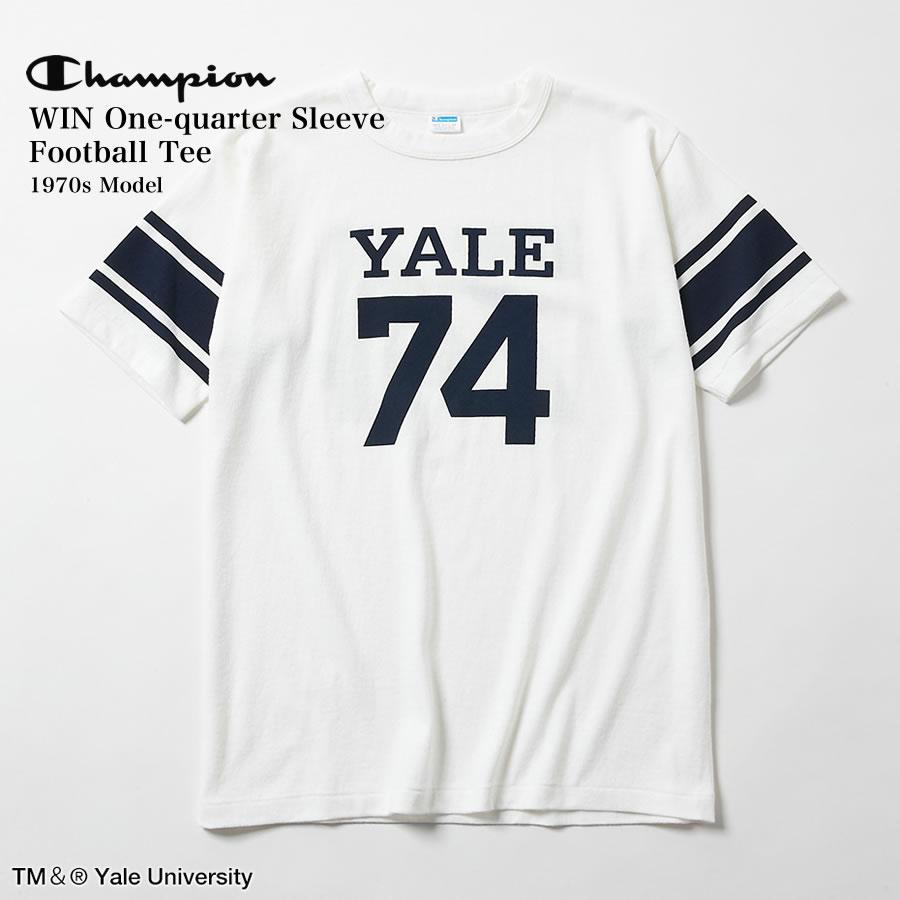 チャンピオン Champion トルートゥーアーカイブス 1/4スリーブ カレッジフットボールTシャツ YALE UCLA 1970S Model 日本製 C3-R339｜ray-online-store｜06