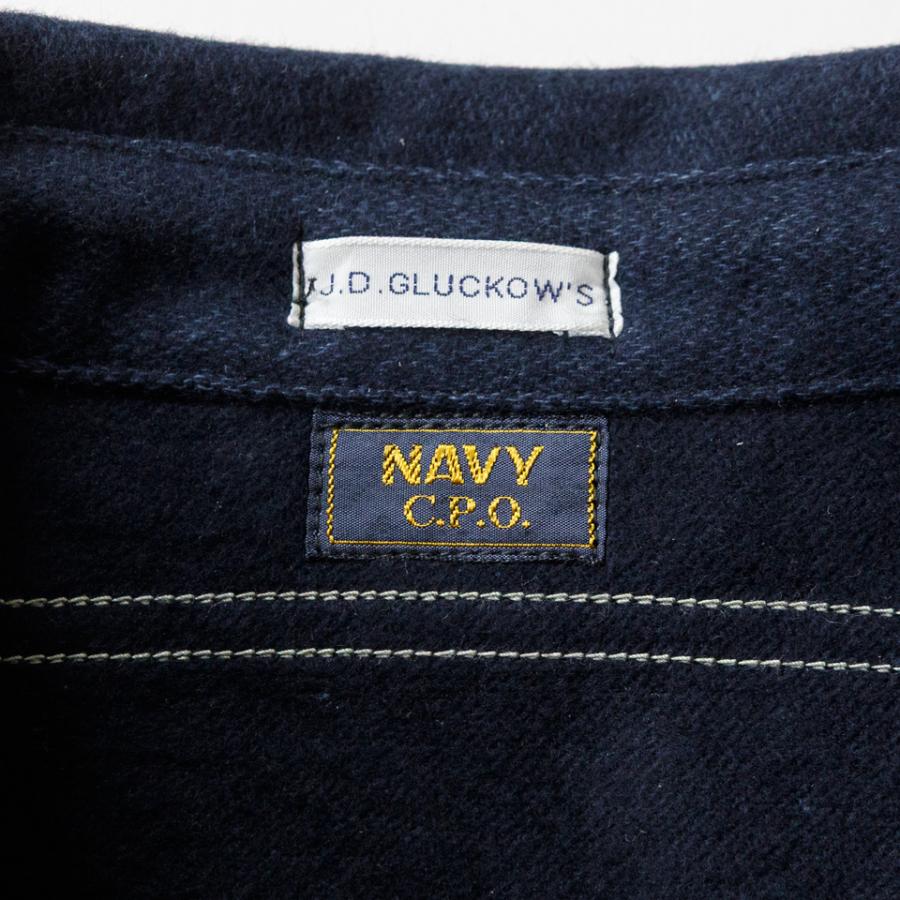 John Gluckow ジョン・グラッコー BY WAREHOUSE JG-39 ヘビーコットンフランネル CPO ハーフZIPシャツの画像