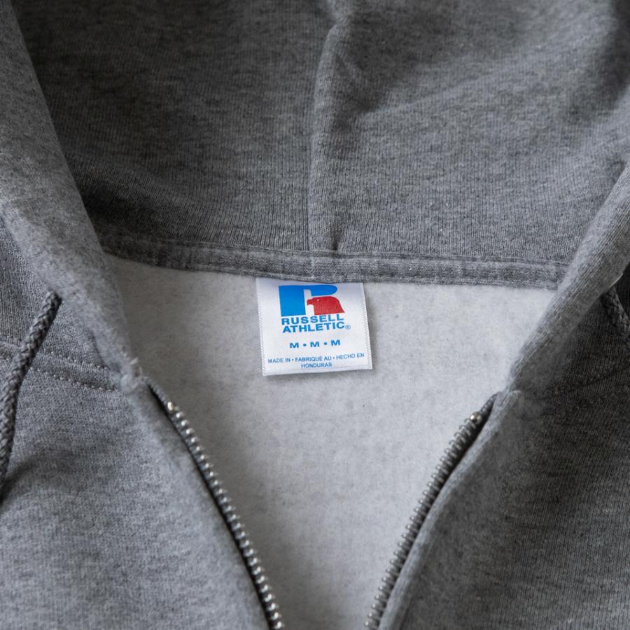 n*o様 ヴィンテージ ラッセルアスレチック USA製 フルジップフーディ ブラ 90's RUSSELL ATHLETIC Half-zip Sweatshirt USA製 SIZE XL 90年代