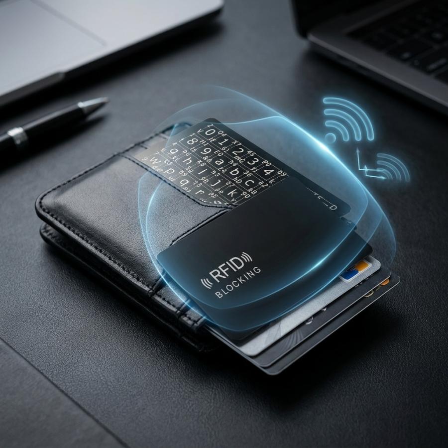 【1枚2役】パスワード生成メタルカード（両面スキミング防止・RFID/NFCブロック） 強力なパスワードを簡単作成 財布に入る金属製セキュリティカード |  | 01