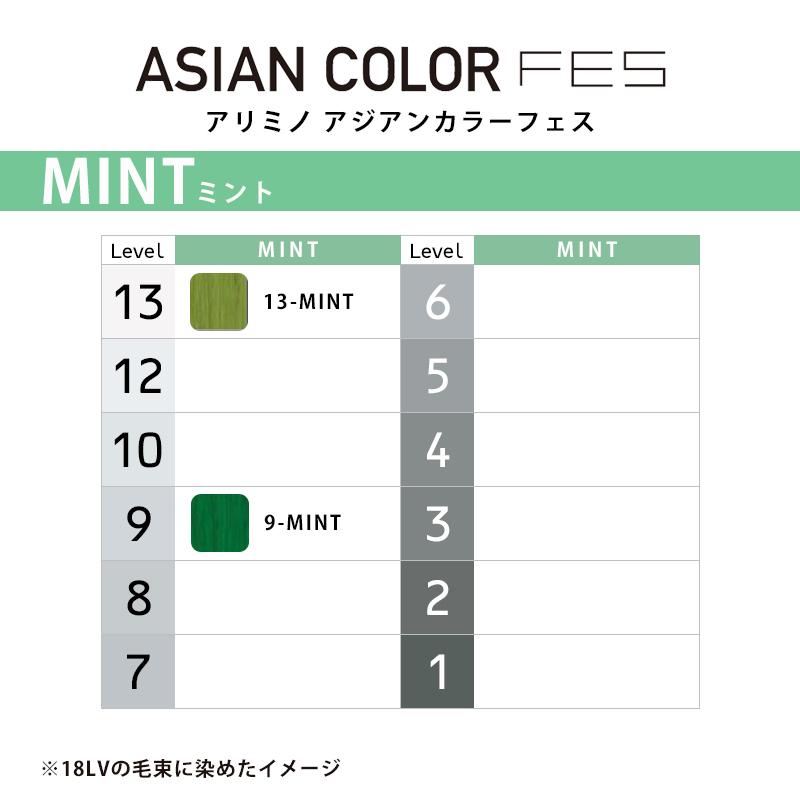アリミノ（ARIMINO） アジアンカラー フェス ピュア 1剤 ミント 85g