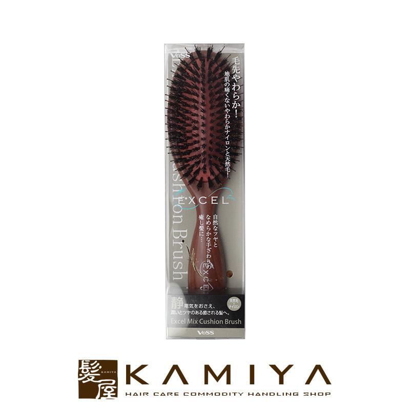 VESS ベス ブロークッションブラシ EXC-1500(セット用)|ヘアブラシ ヘアーブラシ 豚毛 獣毛 艶 ツヤ サラサラ スタイリング プレゼント ギフト ヘアケア :c-v10028283:髪屋 店 通販 ヘアオイル★ヘアブラシ★髪留め
