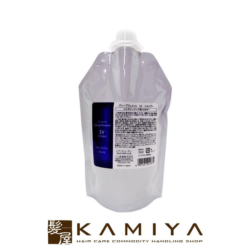 ミアンビューティー ピュアファクター ディープエレメント SV / シルキーベルベット シャンプー 580mL 詰め替え用　6点セット　｜　ヘアシャンプー MIAN BEAUTY ミアンビューティー ピュアファクター ディープエレメント