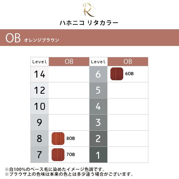ハホニコリタ　カラー　オレンジ　15本 HAHONICO（ハホニコ） 正規品 リタカラー ブラウン 1剤 OB 100g