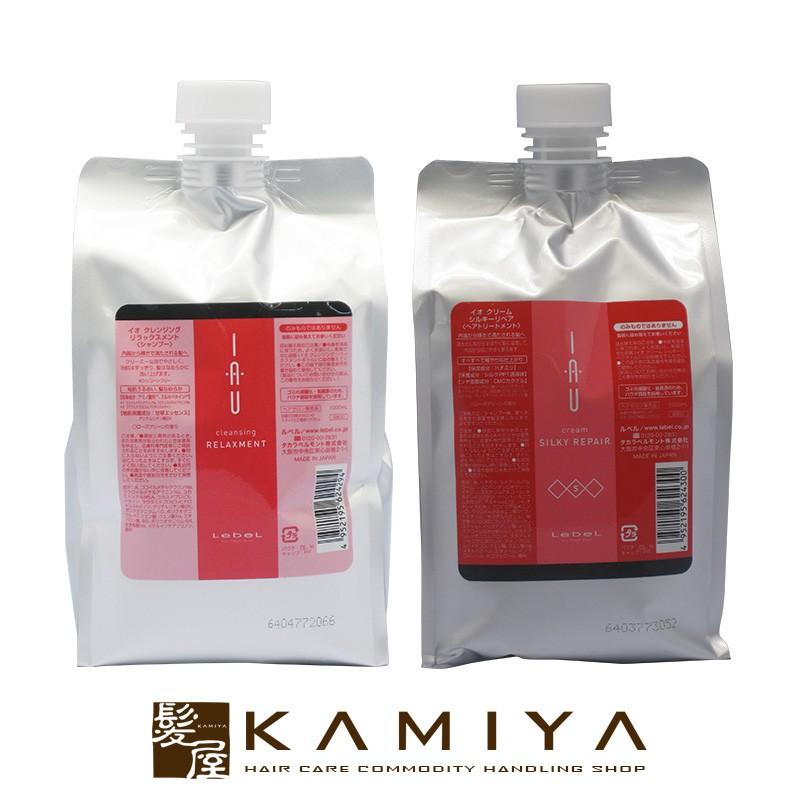 ルベル イオ ホームケア クレンジング リラックスメント 1000ml 詰替用＋ クリーム シルキーリペア 1000ml 詰替用 1個 計2個 詰替用セット 美容院専売