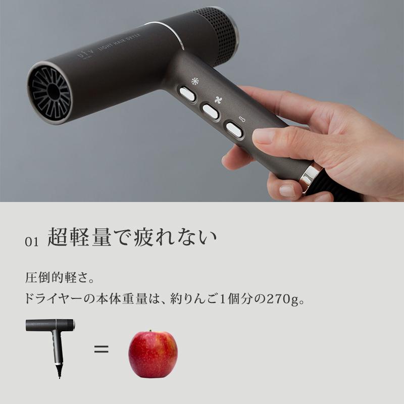 【★新品・定価36,080円】 UFV ライトヘアードライヤー スペースグレイ ufv ユーエフブイ ライトヘアードライヤー スペースグレイ|ufv UFV