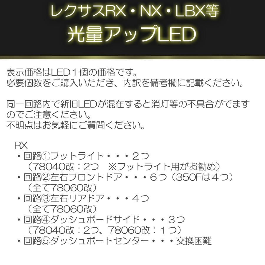 レクサス用アンビエントライト　マルチカラーLED　81080-78040　81080-78060　光量アップ Rayace |  | 04