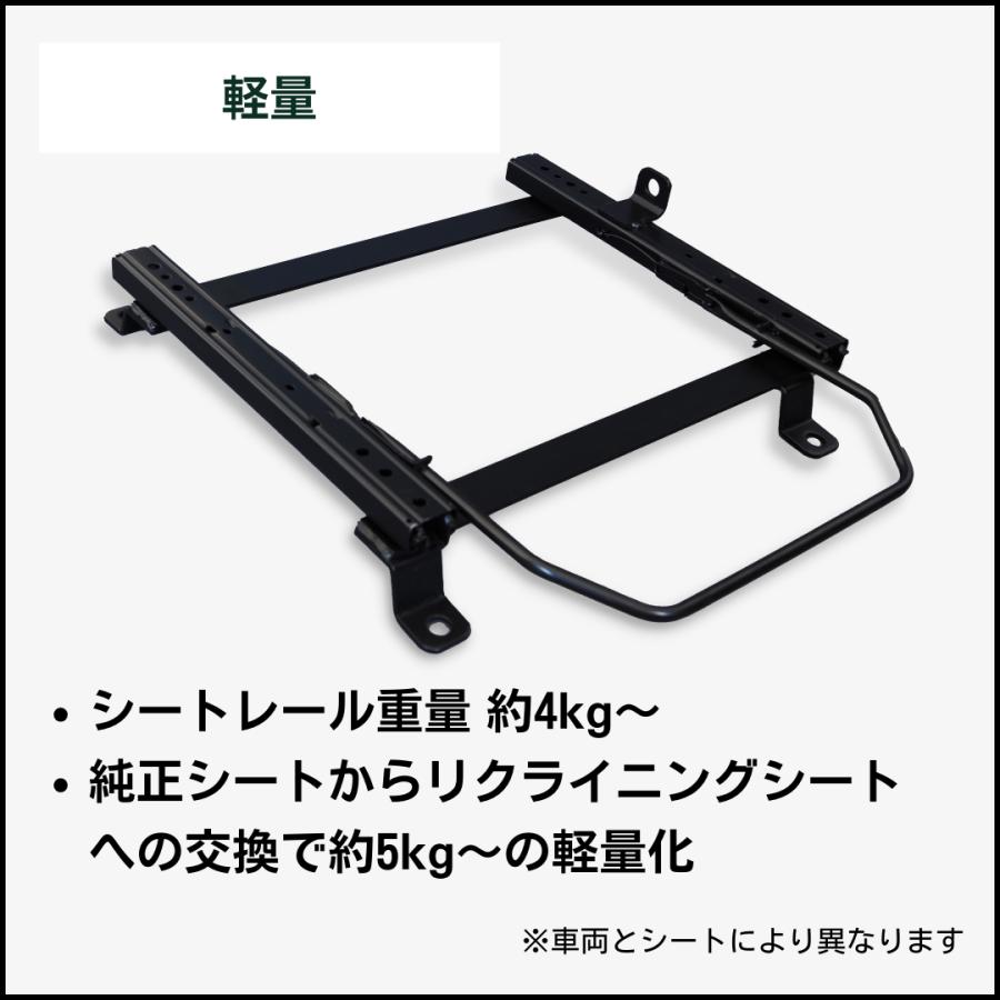 AD バン ウイングロード Y12【 RECARO SR-0,1,2,3,4,5,6,7,11 / LS,LX / BRIDE BRIX2,GIAS など 】リクライニング用シートレール / 高剛性 / 軽量 / ローポジ |  | 03