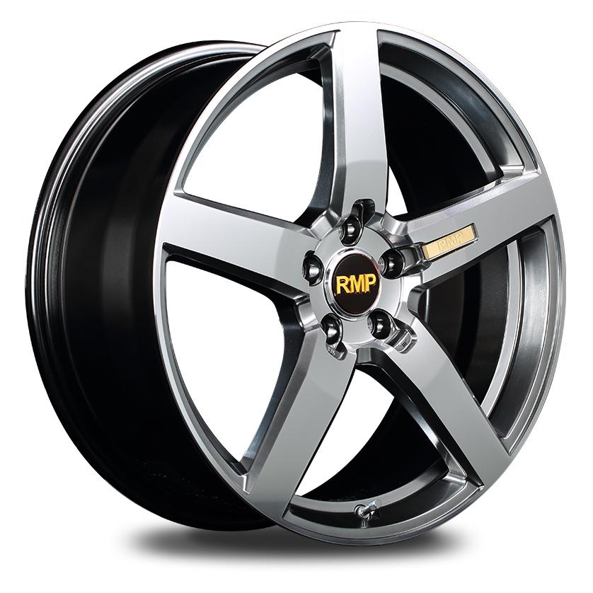 MID RMP 050F 18インチ 7.5J インセット51 5穴 PCD 112 ゴルフ5・6・7 アウディA3 セミグロスガンメタ スポーク ホイール単品4本セットの画像