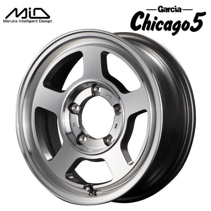 マルカサービス ジムニーシエラJB74W Chicago5 15インチ 6J イン マルカサービス ジムニーシエラJB74W Chicago5 15インチ 6J イン