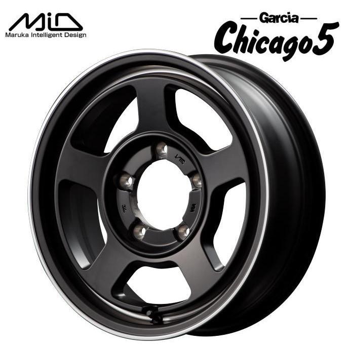 マルカサービス ジムニーシエラJB74W Chicago5 15インチ 6J イン マルカサービス ジムニーシエラJB74W Chicago5 15インチ 6J イン