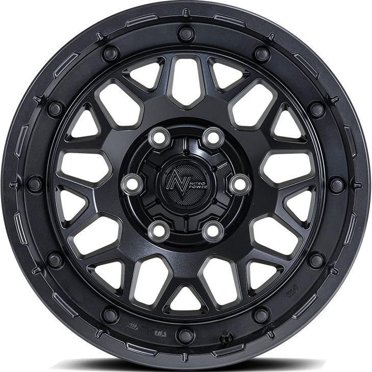 200系ハイエース/レジアスエース NITROPOWER M29 STINGER スティンガー 17インチ 6.5J インセット38 6穴 PCD 139.7 バレルブラック ホイール単品4本の画像