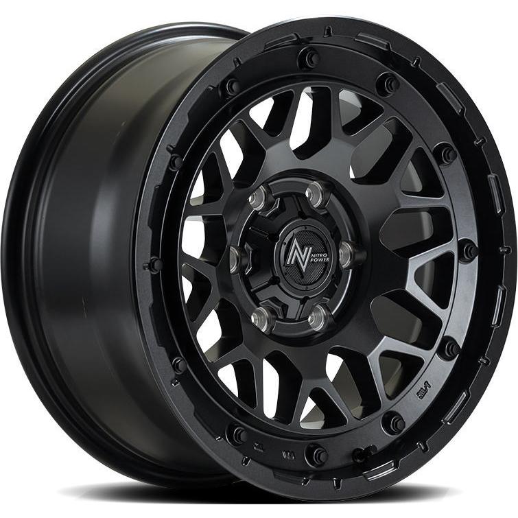 200系ハイエース/レジアスエース NITROPOWER M29 STINGER スティンガー 17インチ 6.5J インセット38 6穴 PCD 139.7 バレルブラック ホイール単品4本の画像