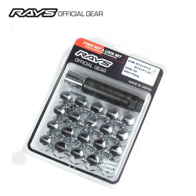 RAYS HEXロック＆ナットセット 5H車用 ナットサイズ：M×P1. カラー：クロームメッキ  /ナット個+ロックナット4個入りレイズ : rayshexnutlock cr5h : レイブロス ヤフーショッピング店   通販    Yahoo!ショッピング