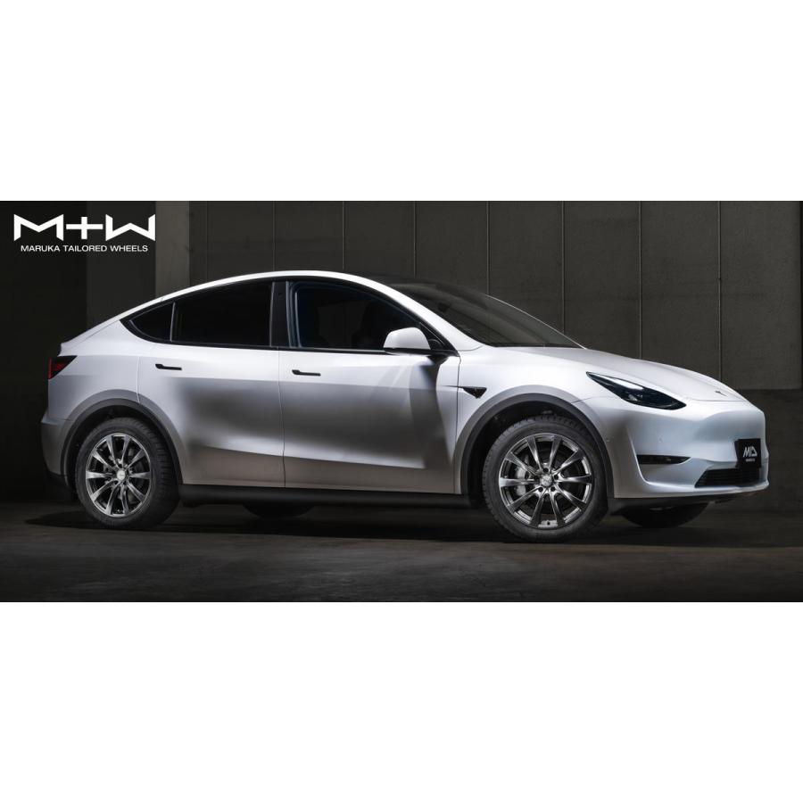 マルカサービス MID MTW TW010 for TESLA 18インチ 8J インセット33 5穴 PCD 114.3 ハイパーダーク ...