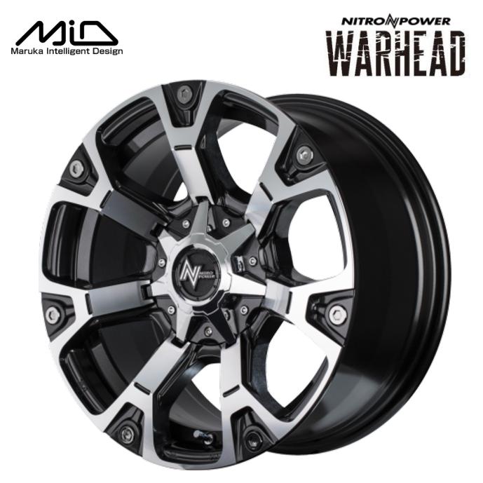 プラド FJクルーザー NITRO POWER WARHEAD 17インチ 8J インセット20 6穴 PCD 139.7  ダークガンメタ+ミラーカット スポーク ホイール4本セット :warhead1780-20-6-1397-da:レイブロス ヤフーショッピング店 -  通販 -