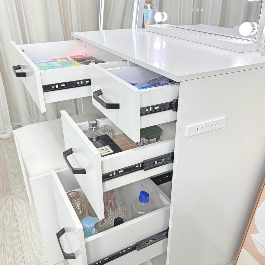 ドレッサー オシャレ 北欧風 化粧台 コスメ台 女優ミラー 組立 鏡台 LEDミラー お姫系 スツール 寝室 化粧テーブル 小さい化粧台 収納 ネイルサロン サロン103 |  | 16