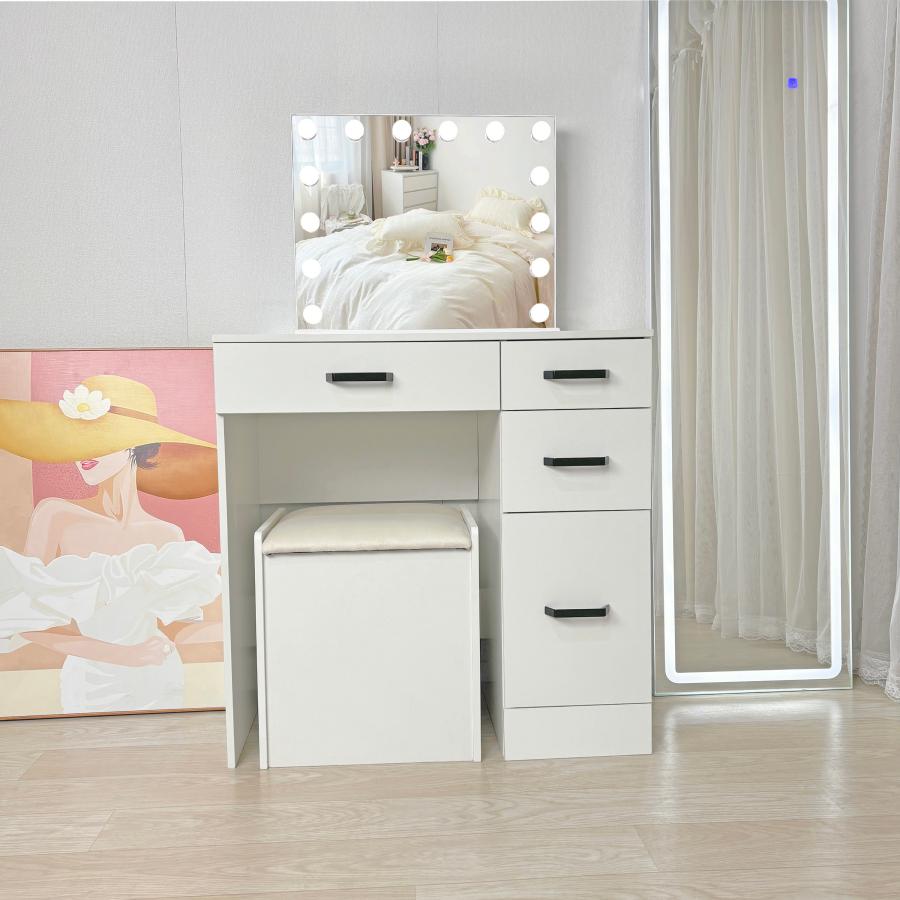ドレッサー オシャレ 北欧風 化粧台 コスメ台 女優ミラー 組立 鏡台