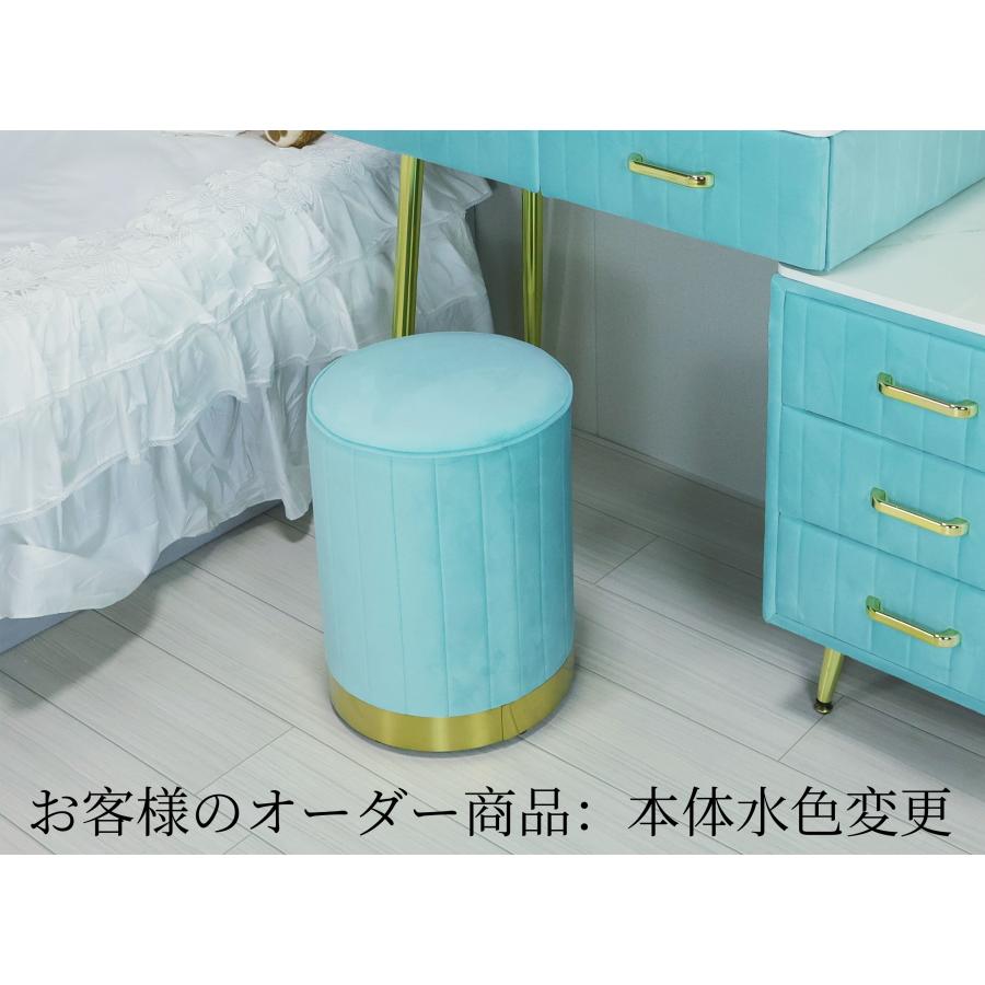 即日発送可能　グリーン　大人気　カラー　ベロア　ベルベットラウンドスツール F＆I スツール ベロア ベルベット おしゃれ ラウンドスツール 丸椅子