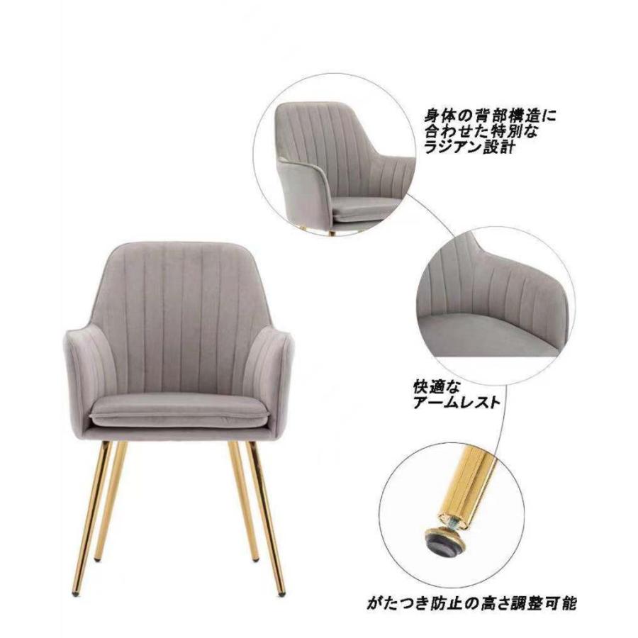 ダイニングチェア 自社製品 椅子 ベロア調 ワイドチェアー ソファチェア  ベロア ベルベット ソファ椅子 スツール 背もたれ椅子 可愛い 大人気  SF03 | F＆I | 11