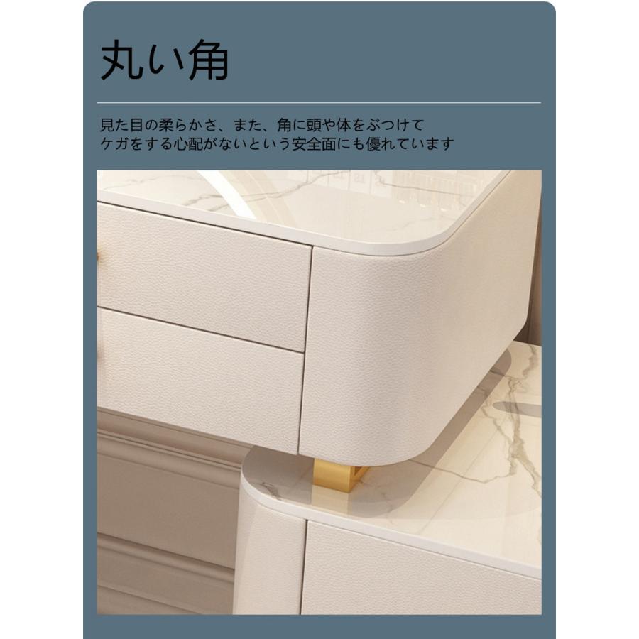 鏡台 ドレッサー テーブル おしゃれ 可愛い 自社製品 北欧風 お姫系 LED女優ミラー レザー調  スツール 化粧テーブル 小さい化粧台 コスメ台 収納 美容室 204 |  | 11