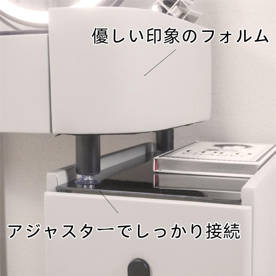 ドレッサー  おしゃれ 値引きキャンペーン　北欧風 化粧台テーブル 収納 安い 207 シンプル 椅子付き 鏡台 タッチ操作 LEDミラー 一面鏡  座鏡 ワンルーム | F＆I | 09