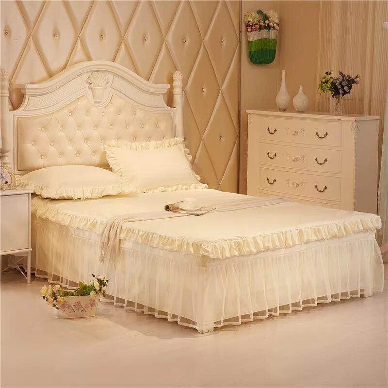寝具 カバーセット 10色 レース フリルカラー ベッドスカート ベッドスプレッドレース付ベッドカバー　雰囲気アップ 敷きシーツ 肌触り良い 高通気性 耐久性 |  | 21