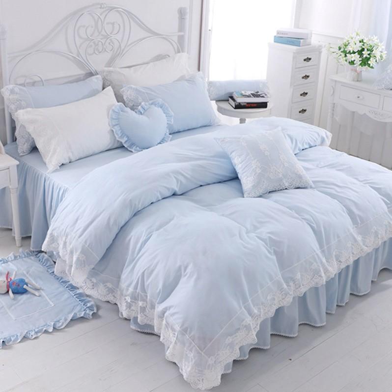 寝具 カバーセット 5色 レース コットンカラー B103 レース コットン