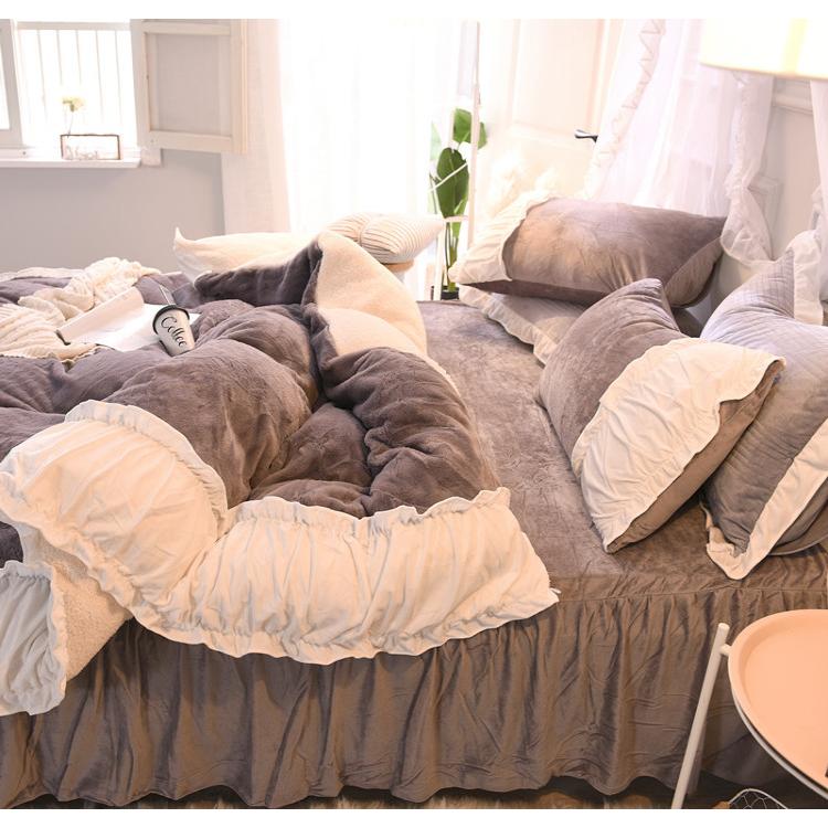 寝具 カバーセット 2色 フリル 姫系 暖かい B107 |  | 14