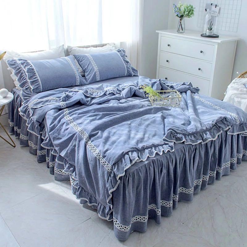 寝具 カバーセット 綿100％ 6色 ブルー ピンク グレー 枯色 薄緑 青緑