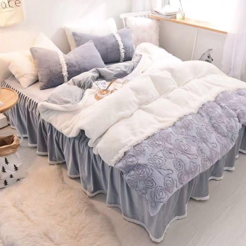 寝具 カバーセット ３色 フリル 花びら 暖かい B110 | 