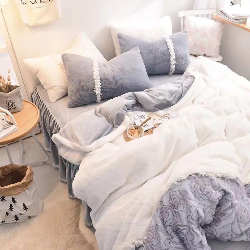 寝具 カバーセット ３色 フリル 花びら 暖かい B110 |  | 07