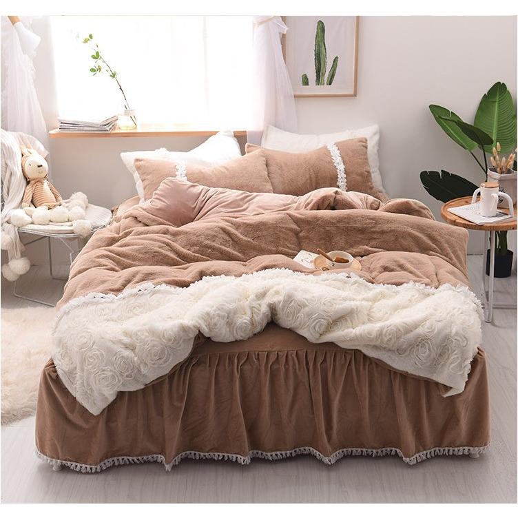 寝具 カバーセット ３色 フリル 花びら 暖かい B110 |  | 05