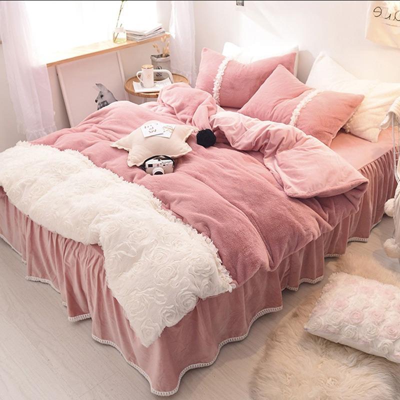 寝具 カバーセット ３色 フリル 花びら 暖かい B110 |  | 08