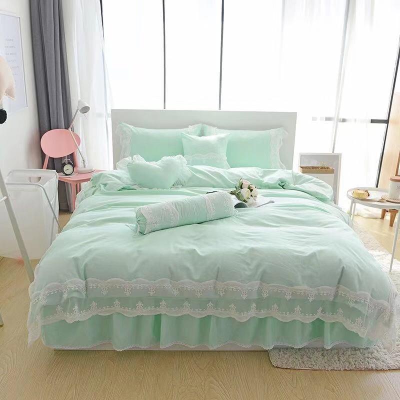 寝具 カバーセット 5色 レース フリル シンプルカラー B113 |  | 05