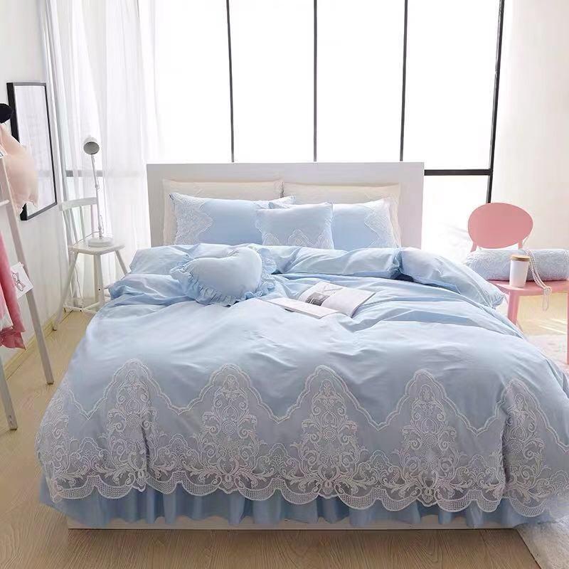 寝具 カバーセット 8色 レース フリル シンプルカラー B114　ベッドスカート ベッドスプレッド フリル レース付ベッドカバー |  | 03