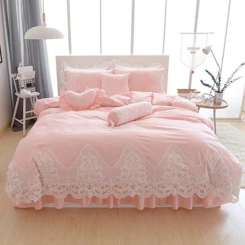 寝具 カバーセット 8色 レース フリル シンプルカラー B114　ベッドスカート ベッドスプレッド フリル レース付ベッドカバー |  | 01