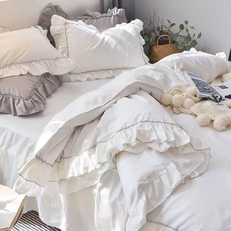 寝具 カバー 白レース調 シンプル ベッドルーム 一人暮らし B306 |  | 03