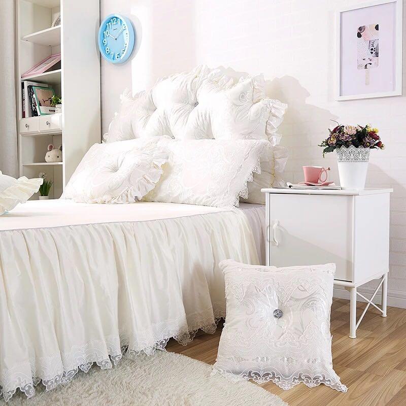 寝具 カバー 白レース調 デザイン シンプル ベッドルーム 一人暮らし B307 |  | 01