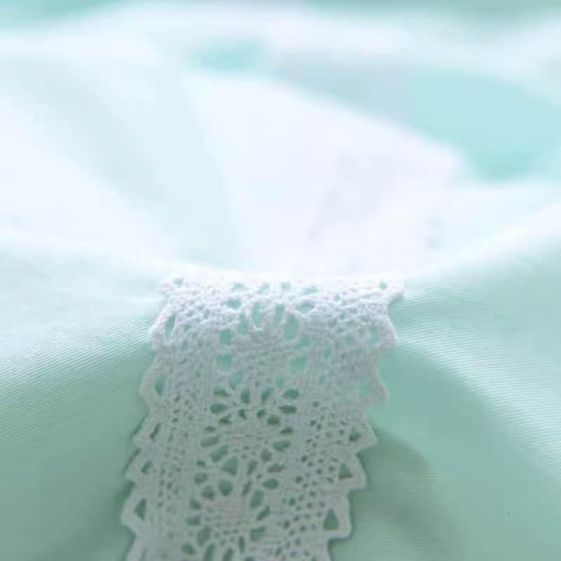 寝具 カバー セット ベッドルーム ミントグリーン シンプルレース 一人暮らし B310 |  | 04