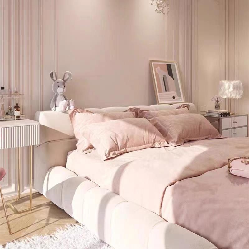 ベッド 寝室 可愛い ベロア調 レザー調 ローベッド  ベッドフレーム シングル ダブル クイーン キング  bed インテリア 北欧 モダン 高級  おしゃれ 一人暮らし |  | 03