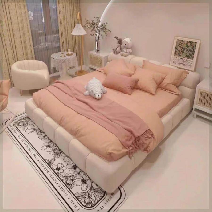 ベッド 寝室 可愛い ベロア調 レザー調 ローベッド  ベッドフレーム シングル ダブル クイーン キング  bed インテリア 北欧 モダン 高級  おしゃれ 一人暮らし |  | 11