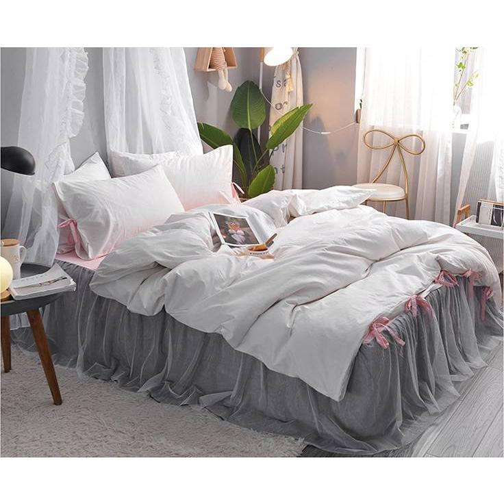 寝具 カバー セット 4色 綿100% ホワイト ピンク グレー