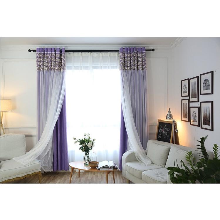 大人気フリルレース付き遮光カーテン2枚入り100×178cm レースカーテン 大人気フリルレース付き遮光カーテン2枚入り100×178cm レースカーテン