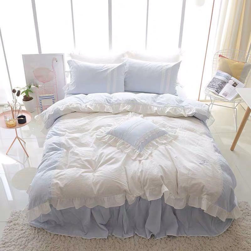 寝具 カバーセット 綿100％ 3色 ブルー ピンク グレー D13 ベッド