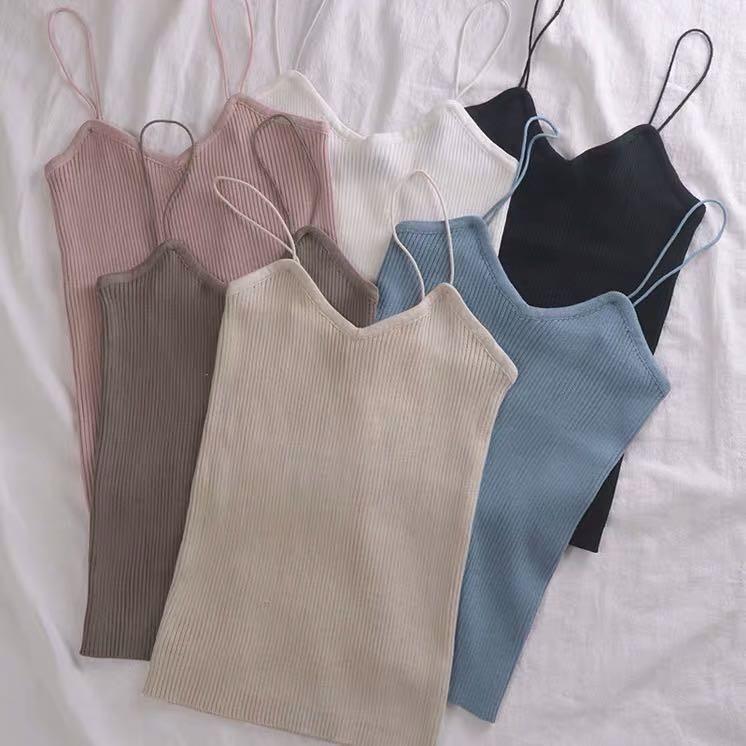 リブニットキャミソール カーキ ブルー ホワイト ブラック グレー DD1 |  | 04