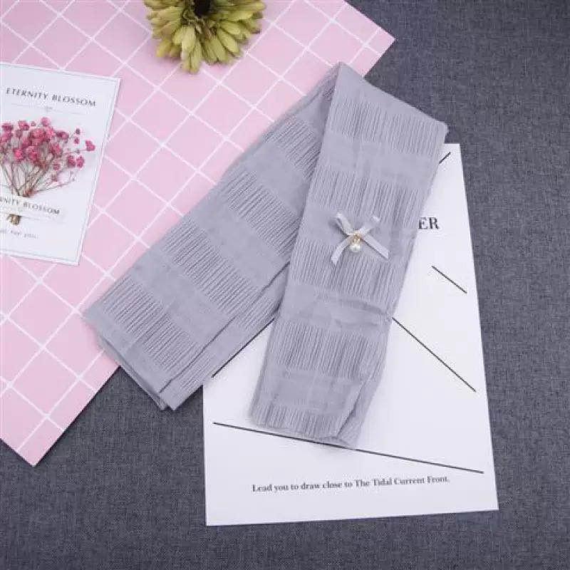 UVカットフリル アームカバー 指穴付き ピンク ホワイト